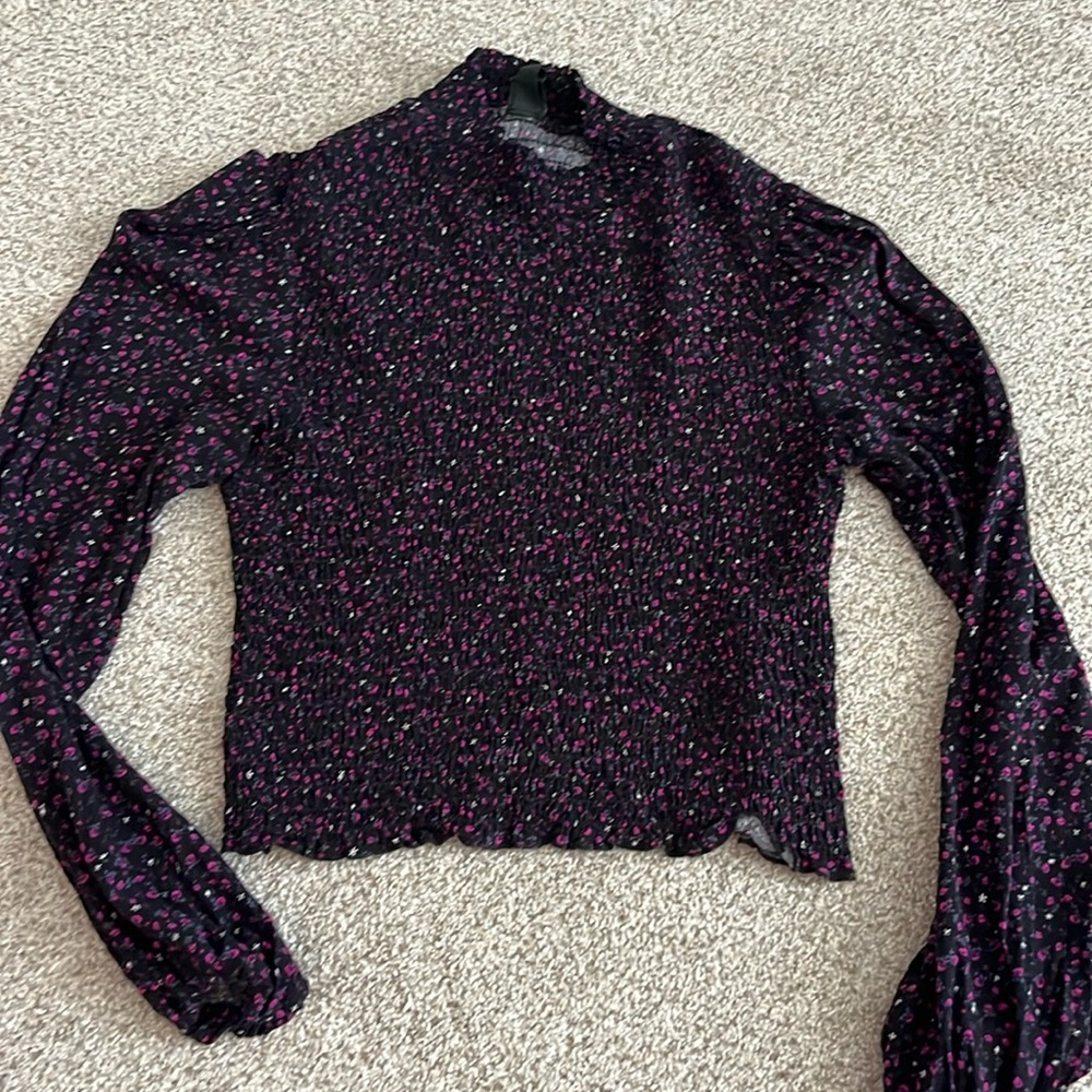 Mock turtleneck blouse